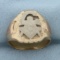 Mens Vintage Masonic Ring In 14k Yellow Gold