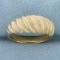 Scalloped Dome Ring In 14k Yellow Gold