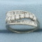 Diamond Wave Design Ring In 14k White Gold