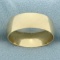 Mens Wide Wedding Band Ring In 14k Yellow Gold