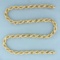 23 Inch Italian Thick Rope And Box Link Necklace In 14k Yellow And White Gold