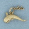 Aloha Humpback Whale Charm In 14k Yellow Gold
