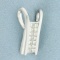 Invisible Set Diamond Pendant Or Slide In 18k White Gold