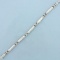 Designer Philippe Charriol Heavy Bar Link Bracelet In 18k White Gold