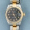 Womans Rolex Datejust Two Tone Rose Gold And Stainless Model 179161