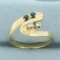 Sapphire And Diamond Toi Et Moi Ring In 14k Yellow Gold