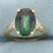 Mystic Topaz And Diamond Ring In 14k Yellow Gold