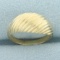 Scalloped Dome Shrimp Ring In _k Yellow Gold