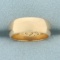 Antique 1889 High Polish Half Dome Wedding Band In 14k Yellow Gold