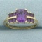 Amethyst Ring In 14k Yellow Gold