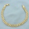 Double Rope Heart Link Bracelet In 10k Yellow Gold
