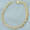 Italian Rope Link Bracelet In 18k Yellow Gold
