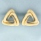 Triangle Knot Earrings In 10k Yellow Gold