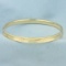 Etched Nature Design Bangle Bracelet In 14k Yellow Gold