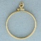 27mm Coin Bezel Pendant Or Charm In 14k Yellow Gold