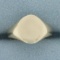 Antique European Engravable Signet Ring In 9k Yellow Gold