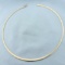 17 Inch Graduated Omega Link Necklace In 14k Yellow Gold