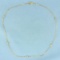 16 Inch Italian Ball Bead Station Serpentine Link Chain Necklace In 14k Yellow Gold