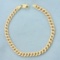 Italian Solid Curb Link Bracelet In 14k Yellow Gold