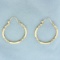 Unique Bar And Rope Hoop Earrings In 14k Yellow Gold