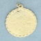Engravable Happy Birthday Charm Or Pendant In 14k Yellow Gold