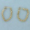 Rope Link Front To Back Hoop Earrings In 14k Yellow Gold