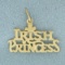 Irish Princess Charm Or Pendant In 14k Yellow Gold