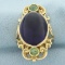 Vintage Amethyst And Peridot Statement Ring In 14k Yellow Gold