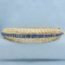 Designer 5ct Sapphire And Diamond Bangle Bracelet In 18k Yellow Gold