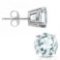 6mm Round Cut Aquamarine 1.75ctw Stud Earrings In Sterling Silver