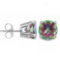 5mm Round Cut Mystic Topaz 1ctw Stud Earrings In Sterling Silver