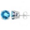 5mm Round Cut Sky Blue Topaz 1.2ctw Stud Earrings In Sterling Silver