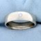 Solitaire Diamond Band Ring In 14k White Gold