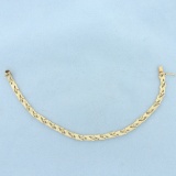 Diamond Cut Nugget Link Bracelet In 14k Yellow Gold