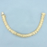 Designer Cutout Nugget Link Bracelet In 14k Yellow Gold