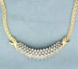 Italian 2.5ct Diamond Necklace In 14k Yellow Gold