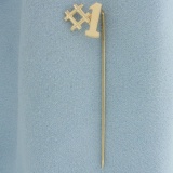 #1 Stick Pin 14k Yellow Gold