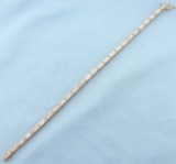 Diamond And Mother Of Pearl Inlay Tennis Bracelet In 14k Rose Gold