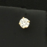 Single Diamond Screw Back Stud Earrings In 14k Yellow Gold