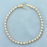 6ct Cz S Link Tennis Bracelet In 14k Yellow Gold