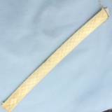 Italian Diamond Pattern Designer Link Wide Bracelet In 14k Yellow Gold