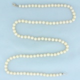 Cultured Akoya Pearl Strand Necklace In 10k White Gold