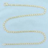 16 Inch Designer Swirl Link Chain Necklace In 14k Yellow Gold