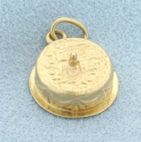 3d Happy Birthday Cake Charm In 14k Yellow Gold