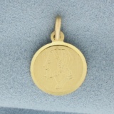 Jesus Head Pendant Or Charm In 14k Yellow Gold