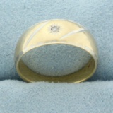 Diamond Star Design Band Ring In 14k Yellow Gold