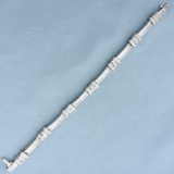 4ct Baguette Diamond Bracelet In 18k White Gold