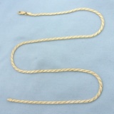 18 Inch Italian Designer Link Chain Necklace In 14k Yellow Gold