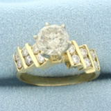 Diamond Engagement Ring In 14k Yellow Gold