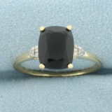 Sapphire And Diamond Ring In 14k Yellow Gold